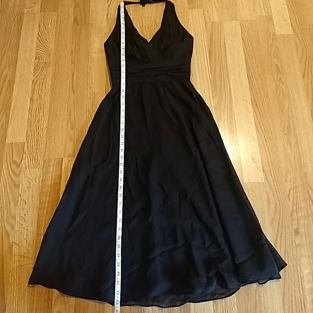 WHBM Chiffon Halter LBD - Picture 6 of 7